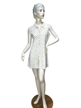 1990s romper playsuit in cotton knit by Cherry Stix Size M